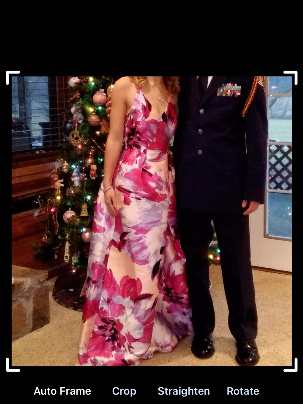 by & by Pink Floral Cutout Prom Dress